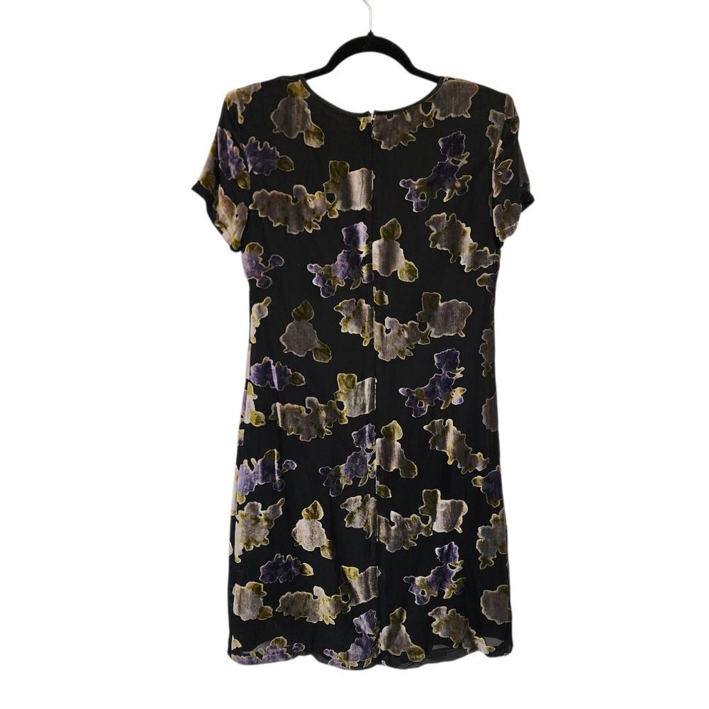 Vintage Talbots Dress 4 90s Burnout Velvet Forest Fairy Grunge Work - Picture 2 of 6